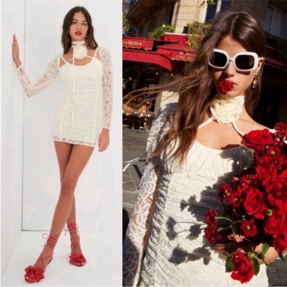 New For Love And Lemons Belladonna Mini Dress Size S